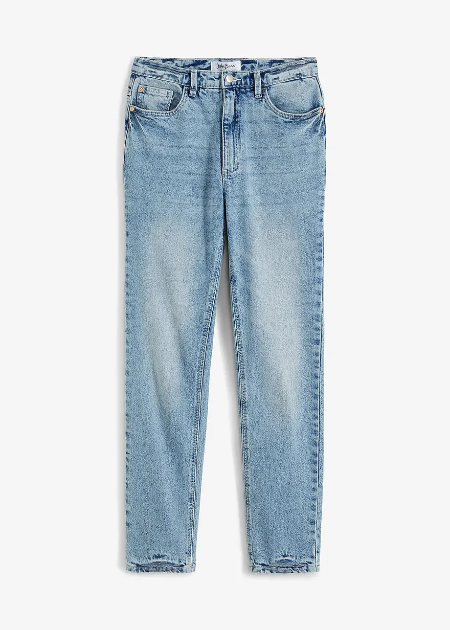 Straight Jeans High Waist, Low Stretch