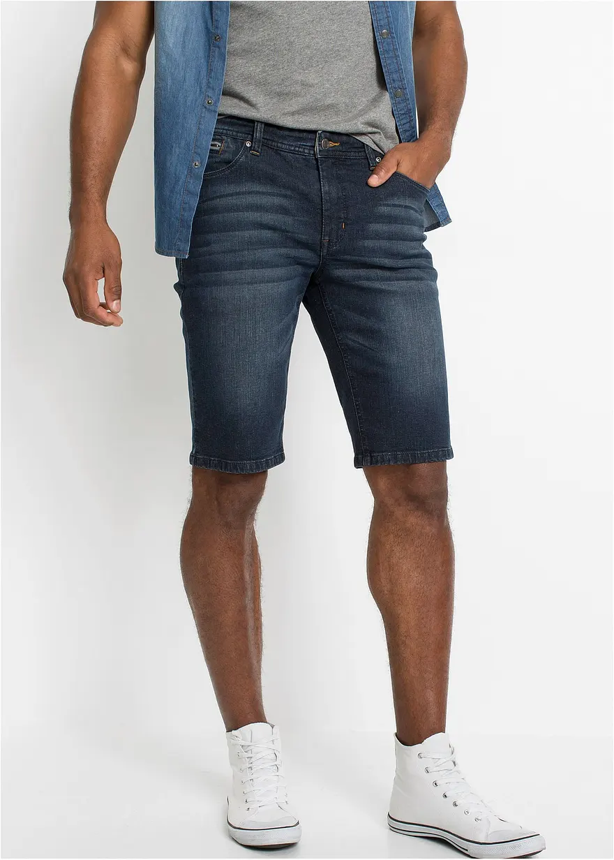 Stretch-Jeans-Bermuda, Slim Fit