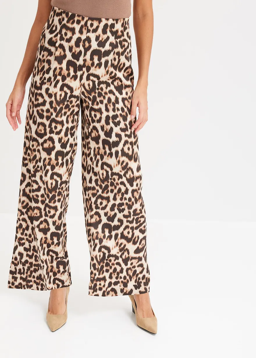Marlenehose aus glänzendem Satin
