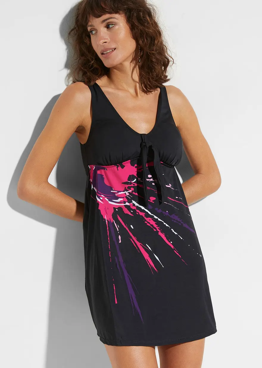 Badekleid mit breiten Trägern