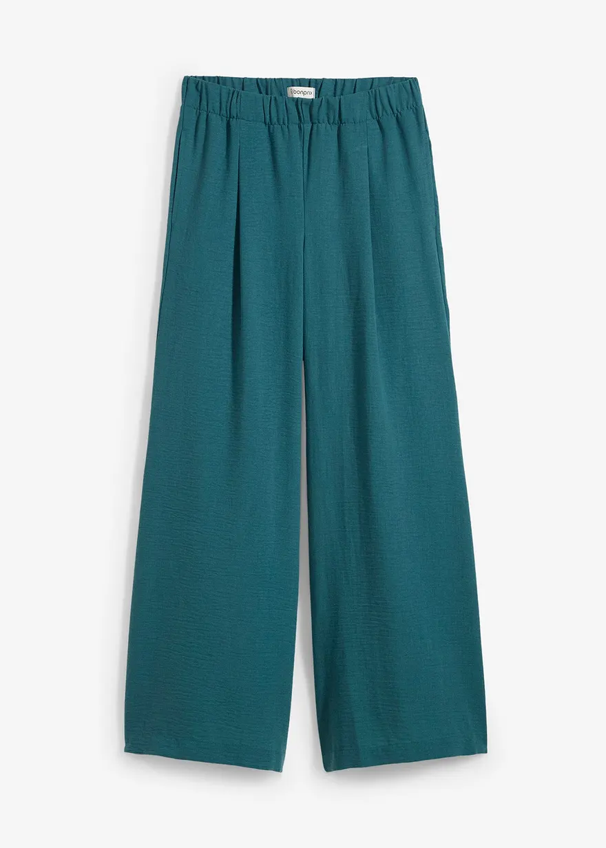 Palazzo-Hose mit Bundfalten