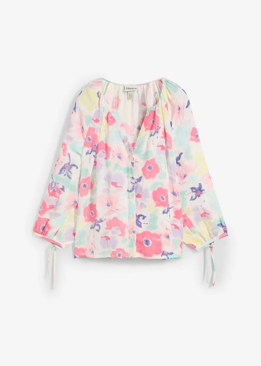 Musselin-Bluse aus reiner Baumwolle