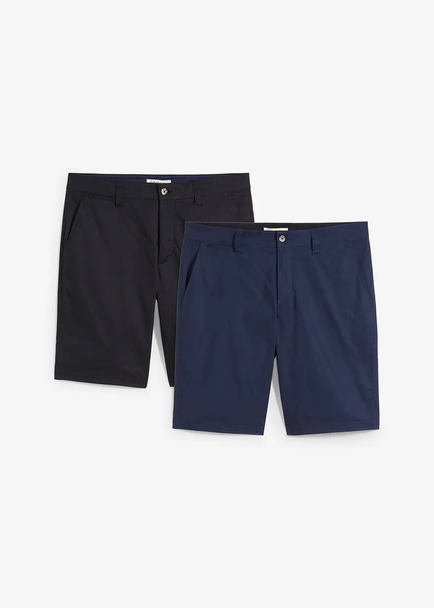 Stretch-Chino-Bermuda (2er Pack), Regular Fit