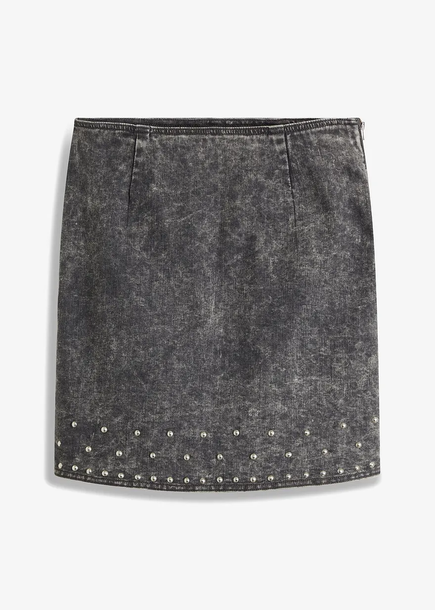 Jeansrock mit Nieten