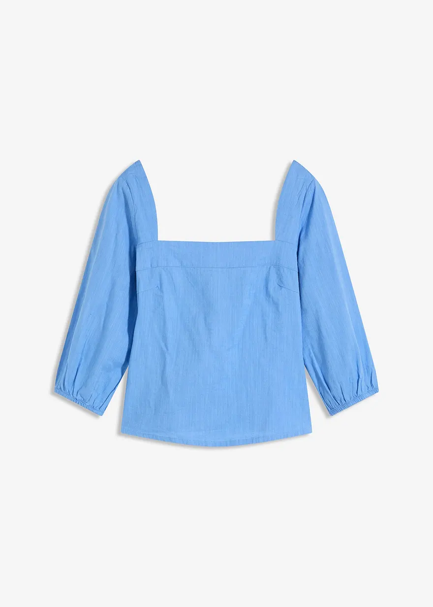 Bluse mit Puffärmeln und Smoke-Detail