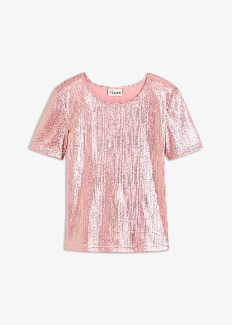 Shirt aus glänzendem Material