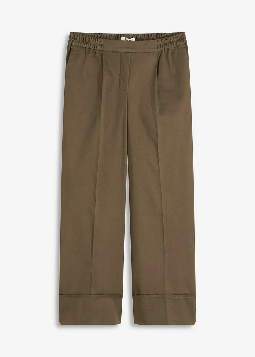 Bundfaltenhose aus Baumwollstretch