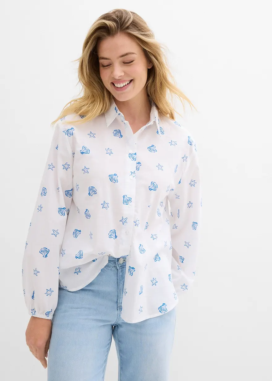 Oversize-Bluse aus reiner Baumwolle