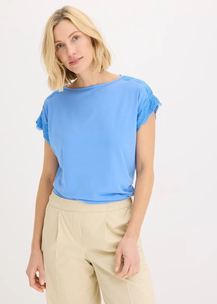 Viskose Shirt mit Spitze