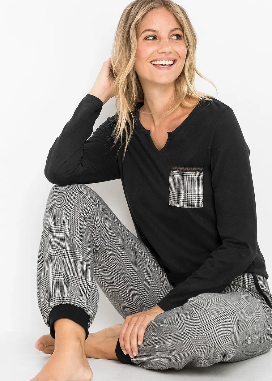 Pyjama mit Flanellhose