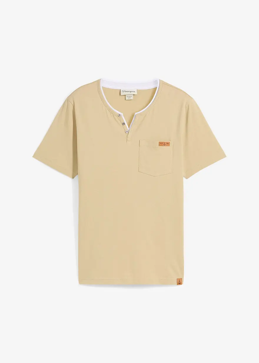 Henleyshirt aus reiner Bio-Baumwolle