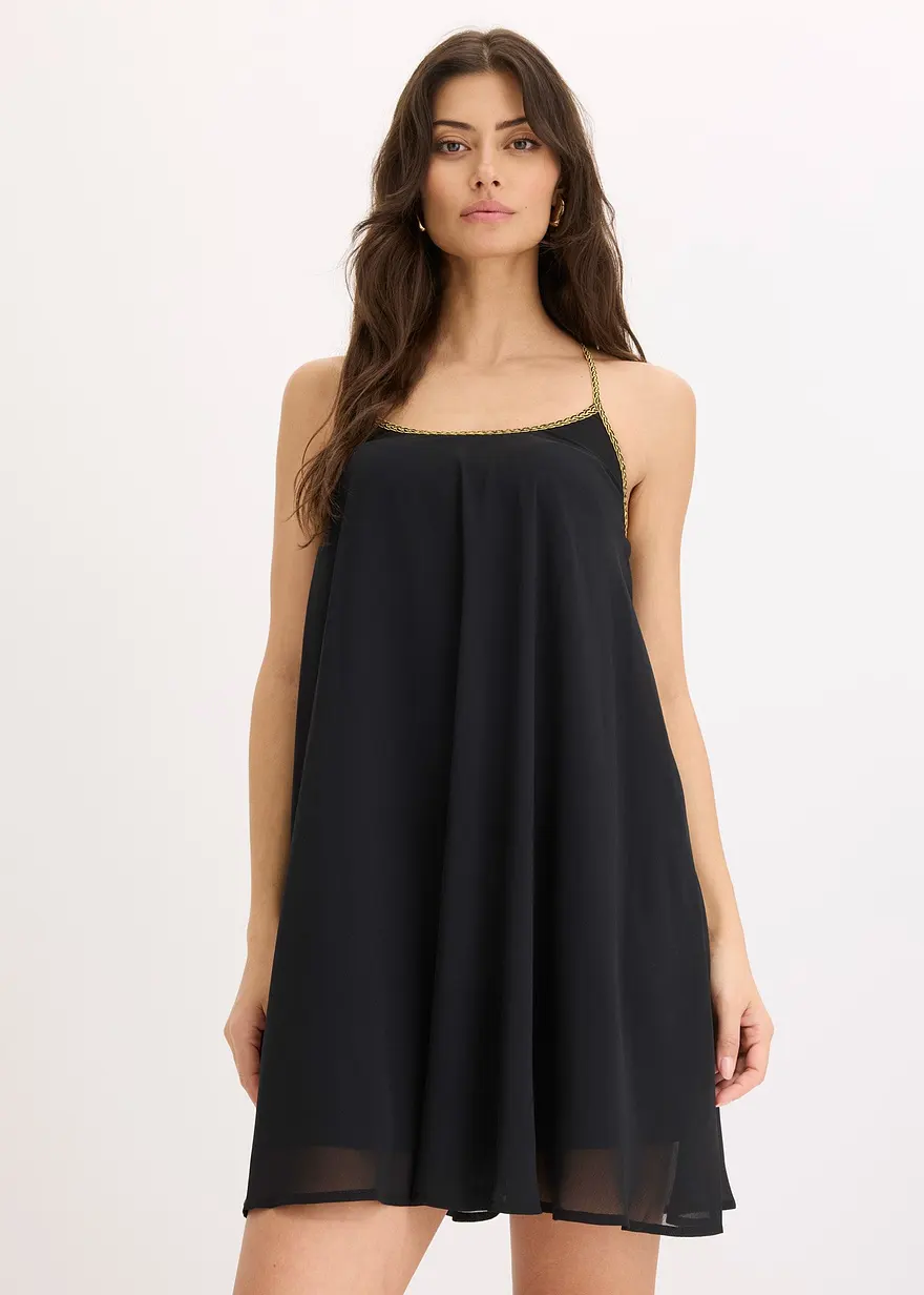 Chiffonkleid mit Rückendetail