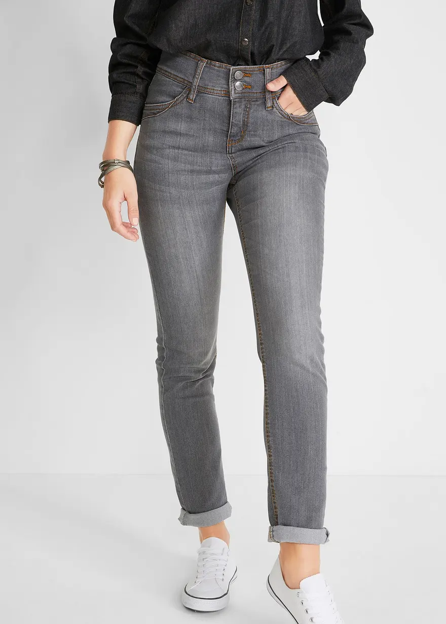 Slim-Fit-Jeans High Waist, Komfort-Stretch