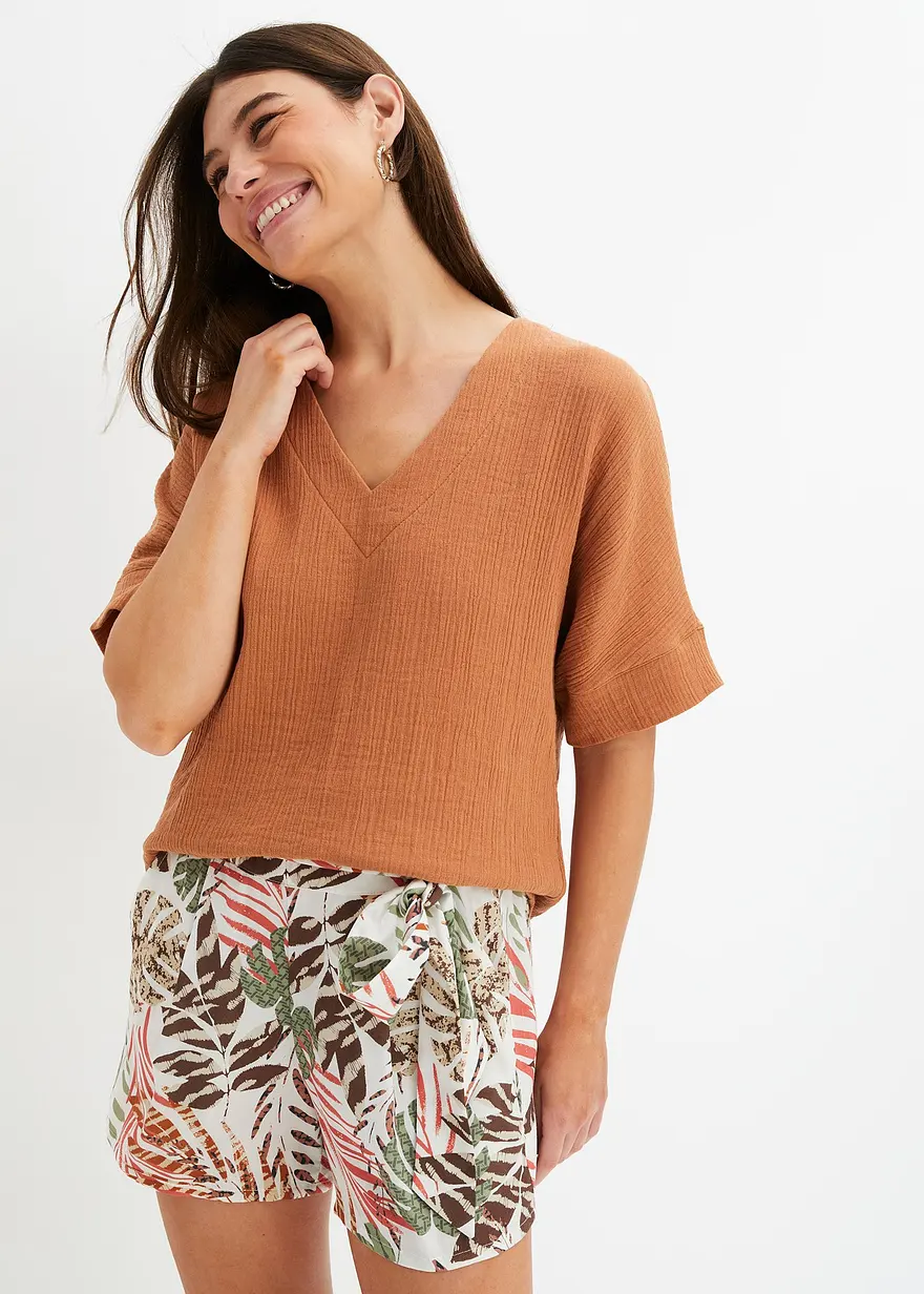 Bluse aus reiner Baumwolle