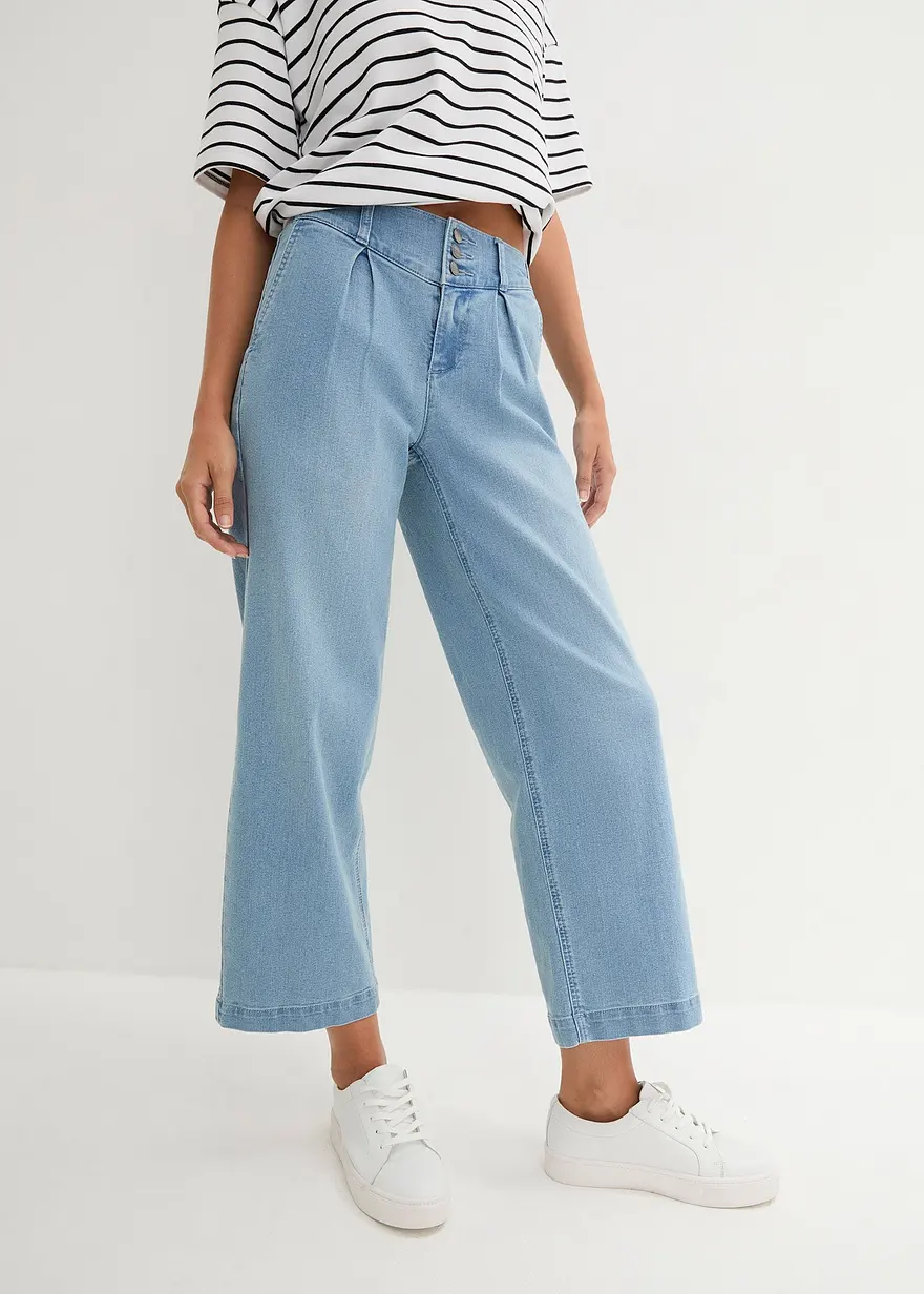 Wide-Leg-Jeans High Waist, Bequembund