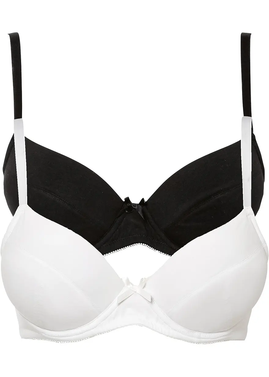 Push-up-BH mit Bügel mit Bio-Baumwolle (2er Pack)