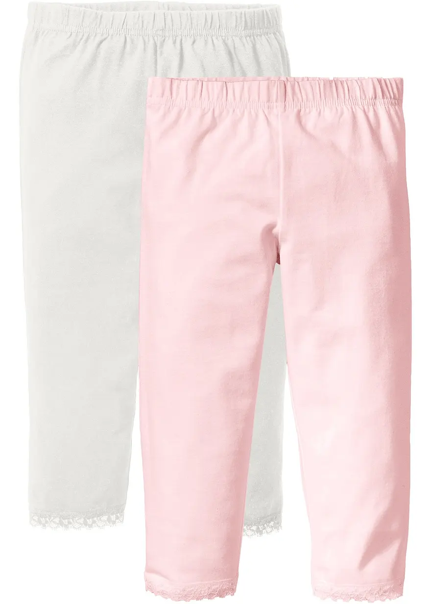 7/8 Leggings mit Spitzensaum (2er Pack)