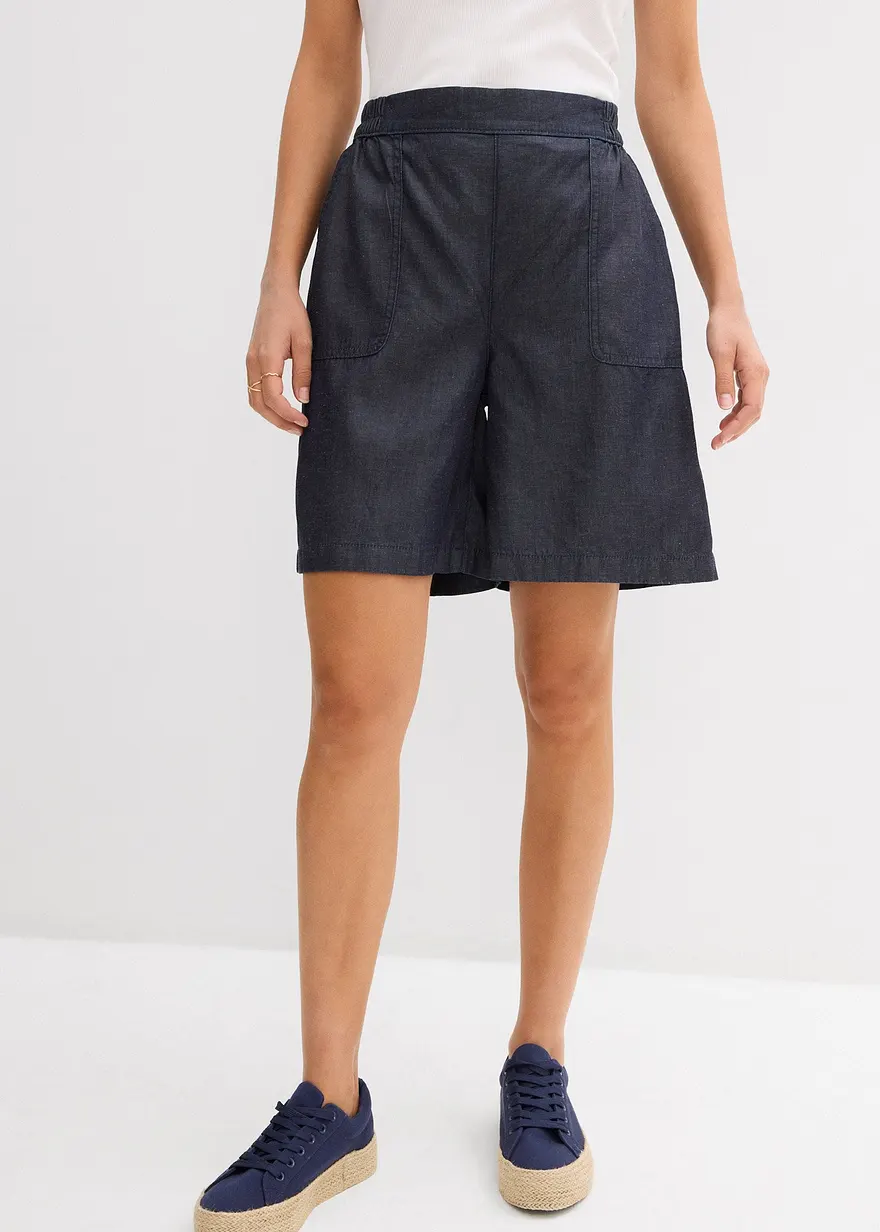 Schlupf-Shorts mit kühlendem Leinenanteil