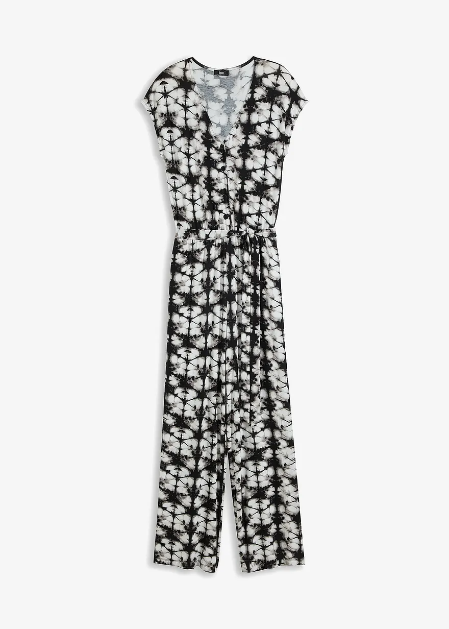 Jersey-Jumpsuit aus fließender Viskose