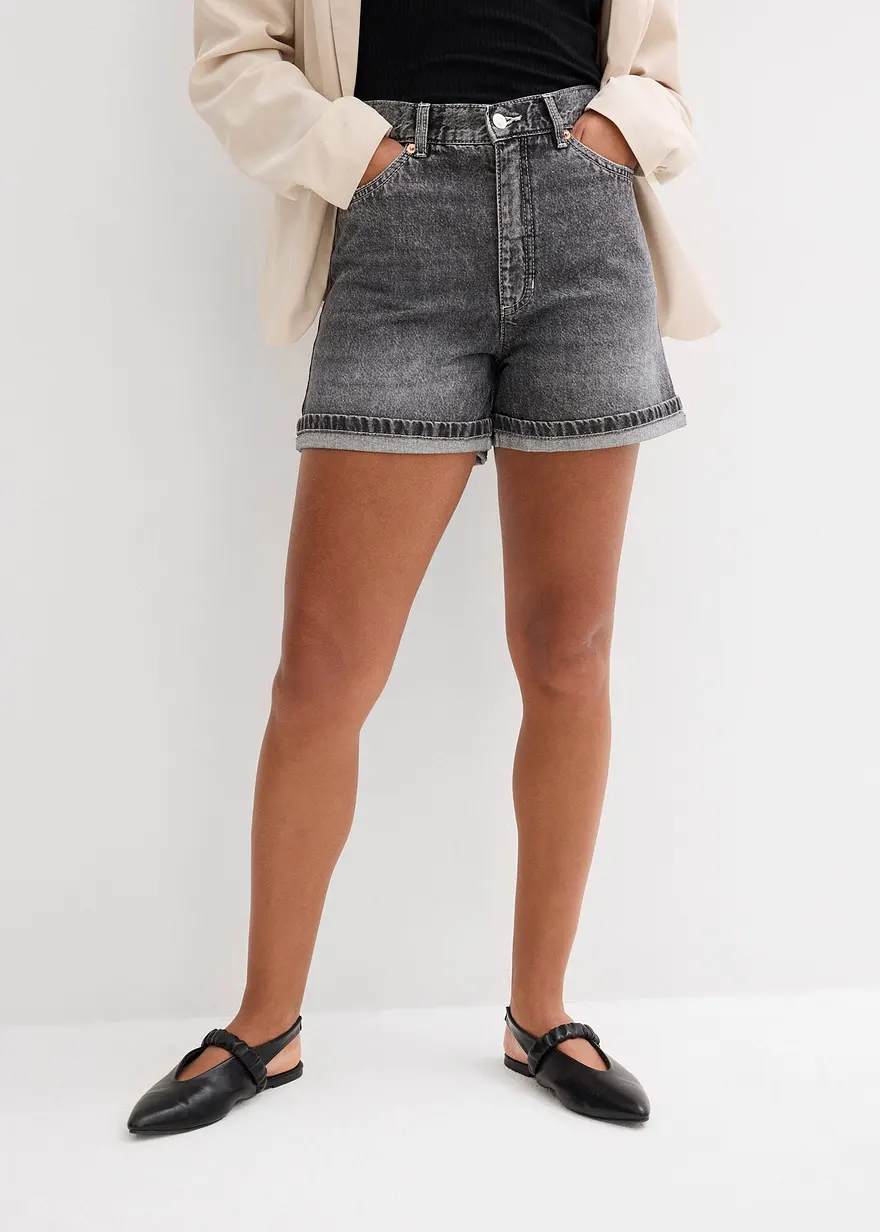 Jeans-Shorts High Waist, Low Stretch