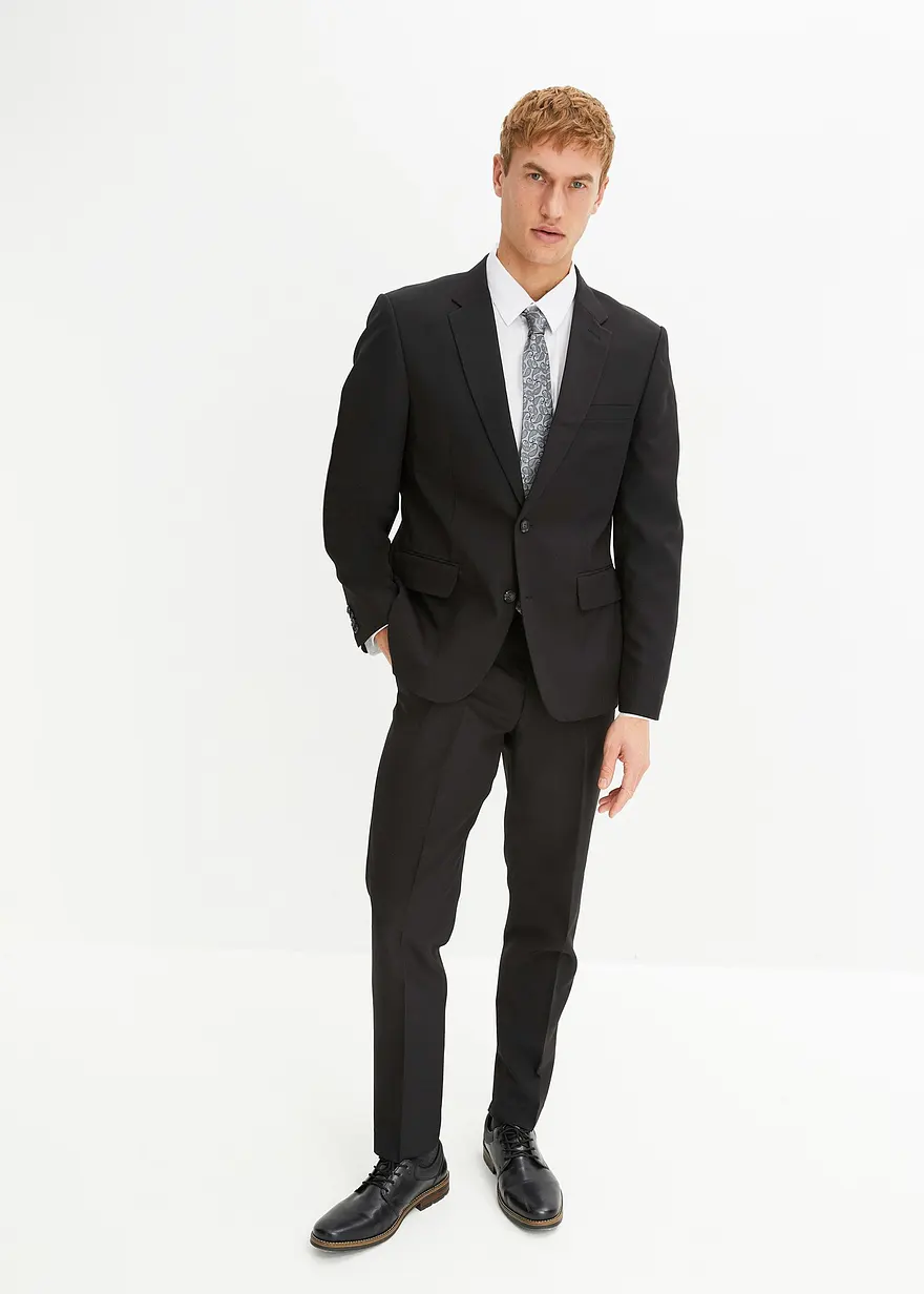 Anzug mit Hemd und Krawatte (4-tlg.Set), Slim Fit