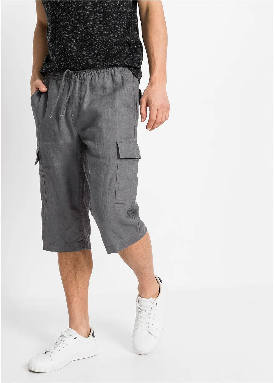 Regular Fit Cargo-Bermuda mit Leinen