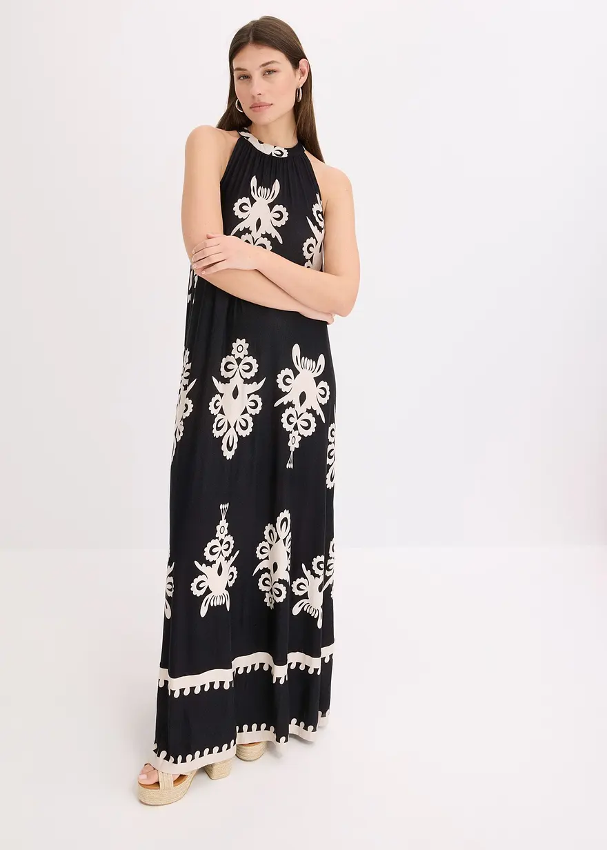 bedrucktes Jerseykleid aus softem Viskose-Mix