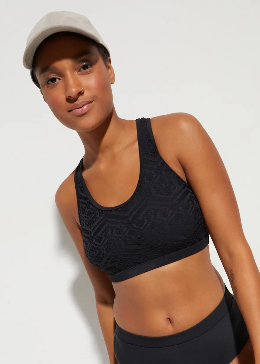 Bustier-Bikinioberteil aus Spitze