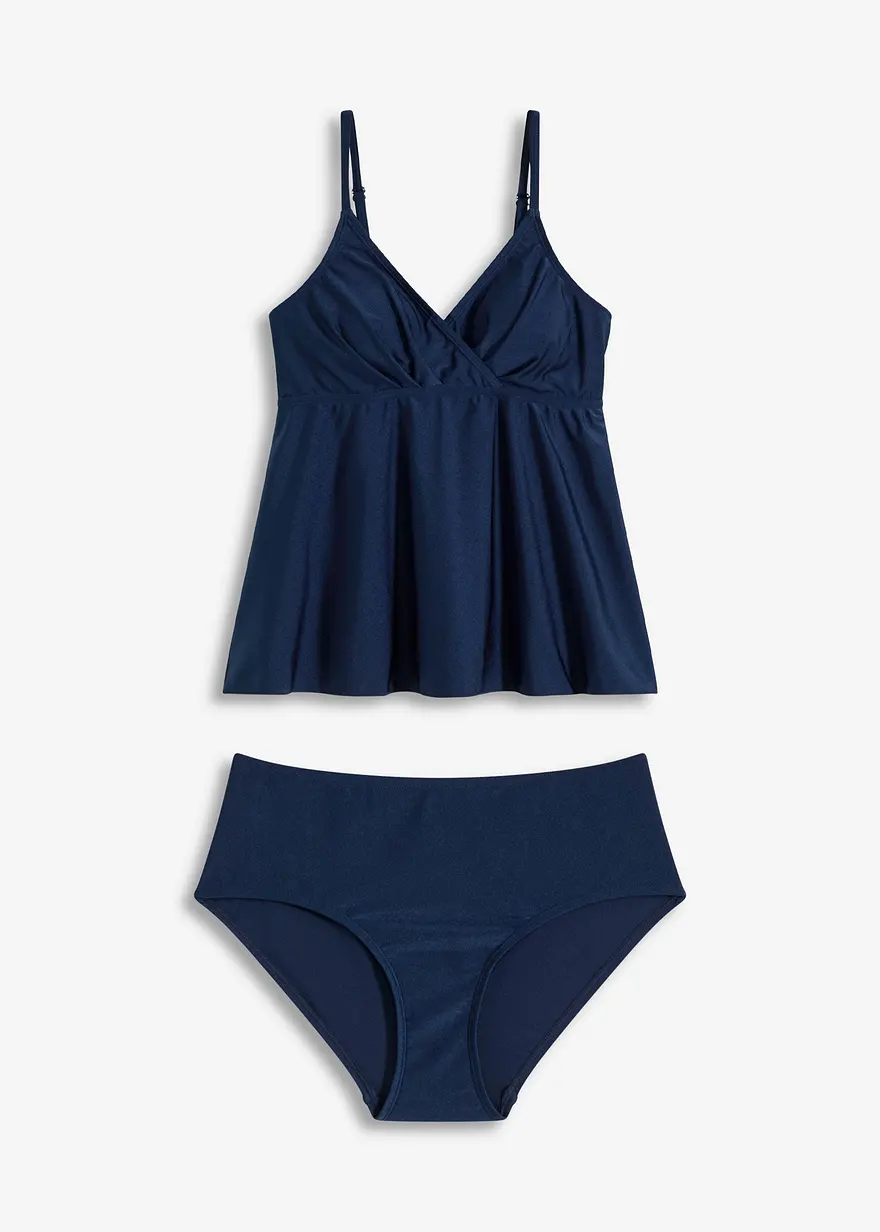 Tankini (2-tlg.Set) aus glänzendem Material