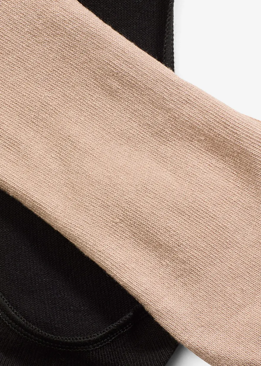 Füßlinge mit Bio-Baumwolle mit Silikonstreifen, Ballerina Fit (6er Pack)