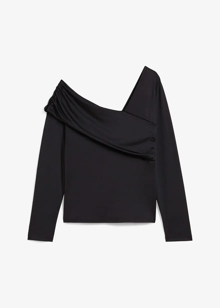 Langarmshirt mit Raffung