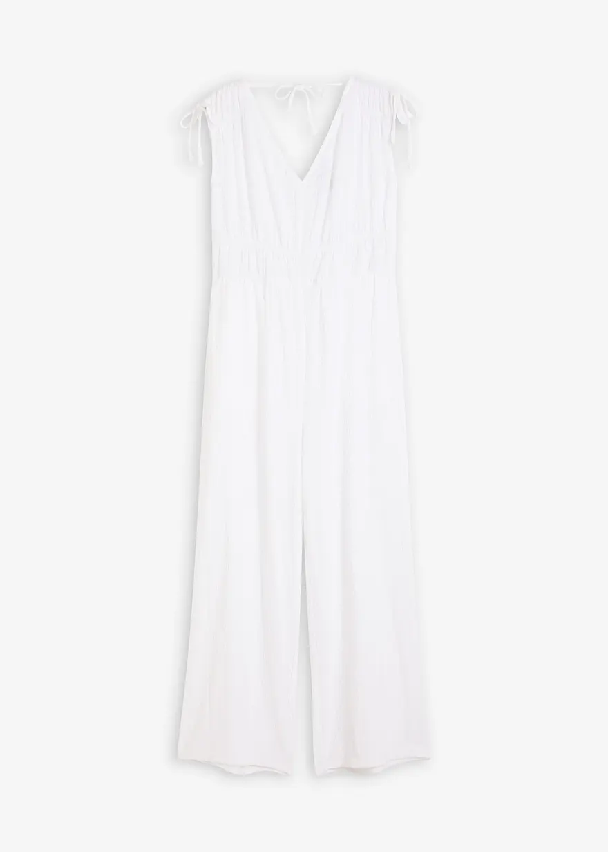 Jumpsuit aus strukturiertem Crêpe