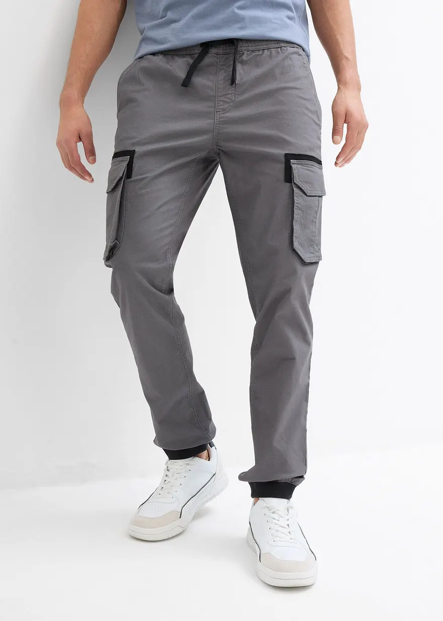 Stretch-Schlupfhose mit Cargotaschen, Regular Fit