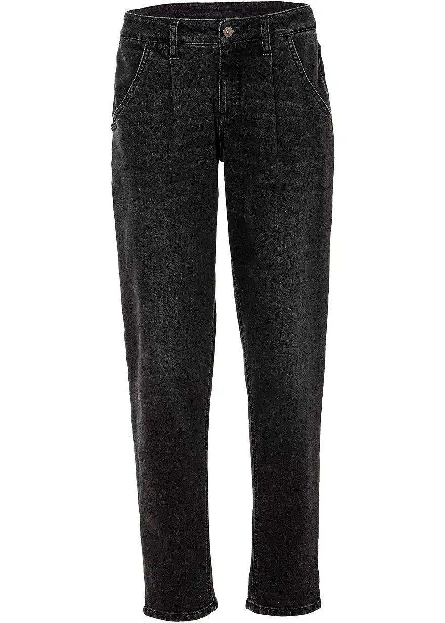 Barrel-Jeans, Mid Waist, Stretch