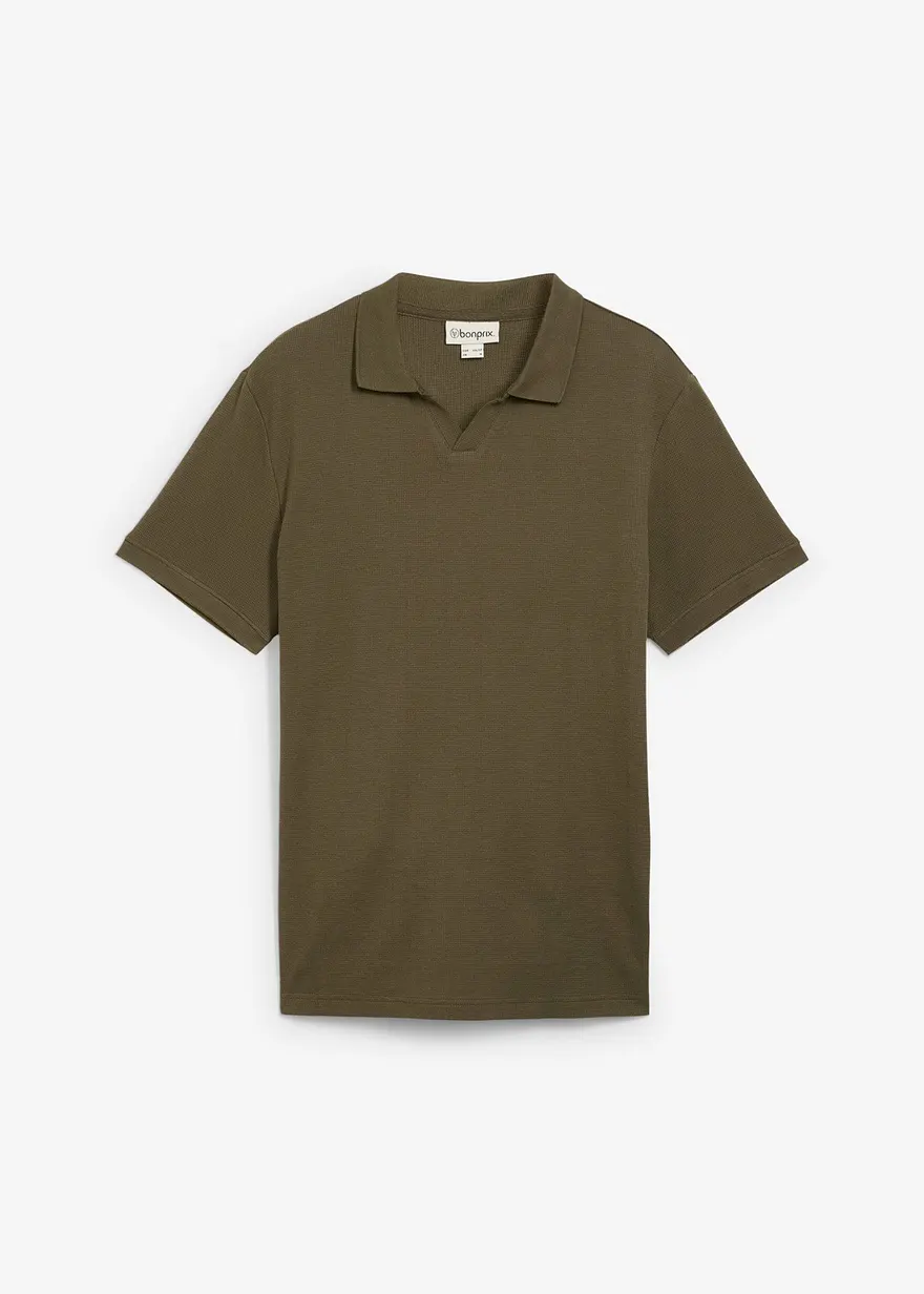 Poloshirt mit Struktur aus Bio-Baumwolle