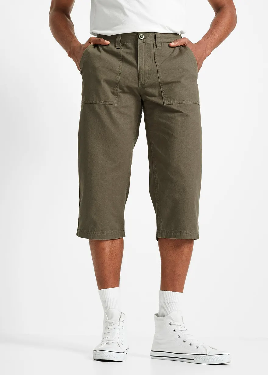 Long-Bermuda aus reiner Baumwolle Regular Fit