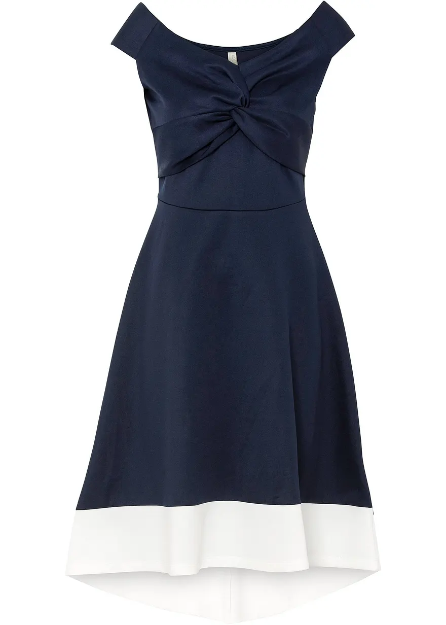 Carmen-Kleid mit Knotendetail