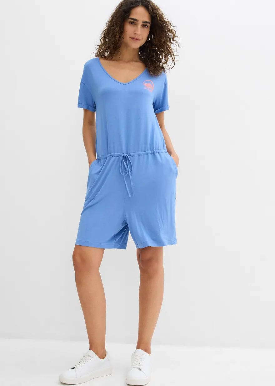 Jersey-Jumpsuit aus fließendem Viskose-Mix