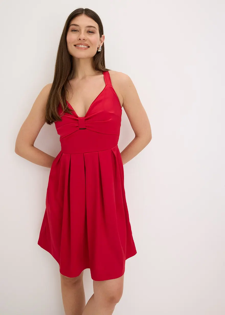 Minikleid aus glänzendem Satin