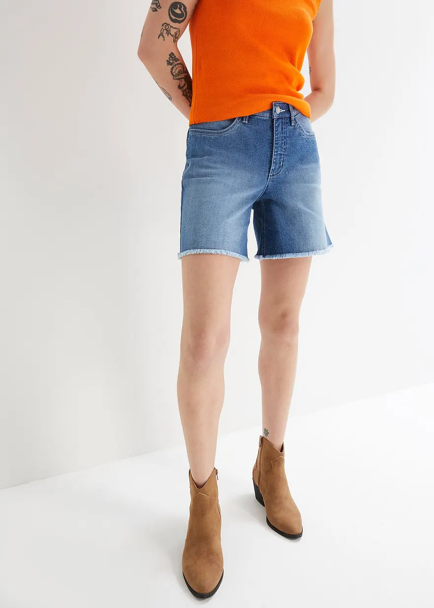 Jeansshorts, Mid Waist, Stretch