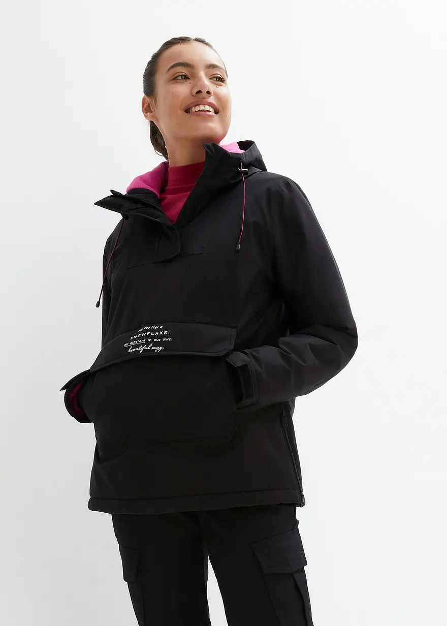 wasserdichte Ski Funktions-Schlupfjacke mit Fleece-Futter