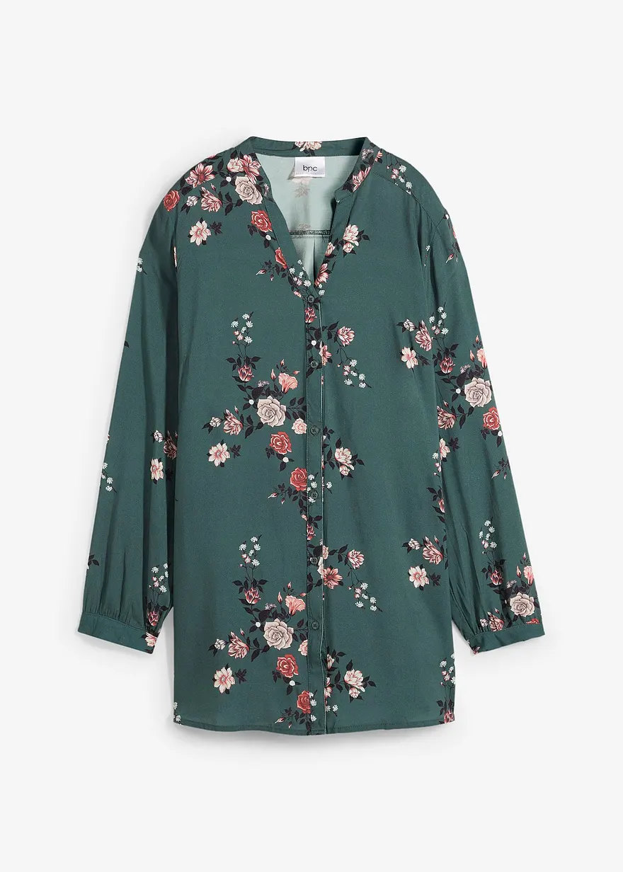 Longbluse aus fließender Viskose