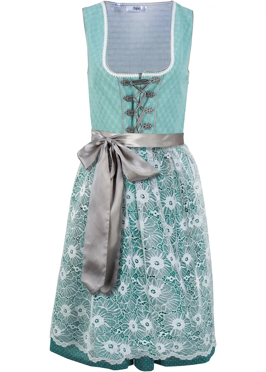 Dirndl mit Spitzenschürze, knieumspielend (2-tlg. Set)