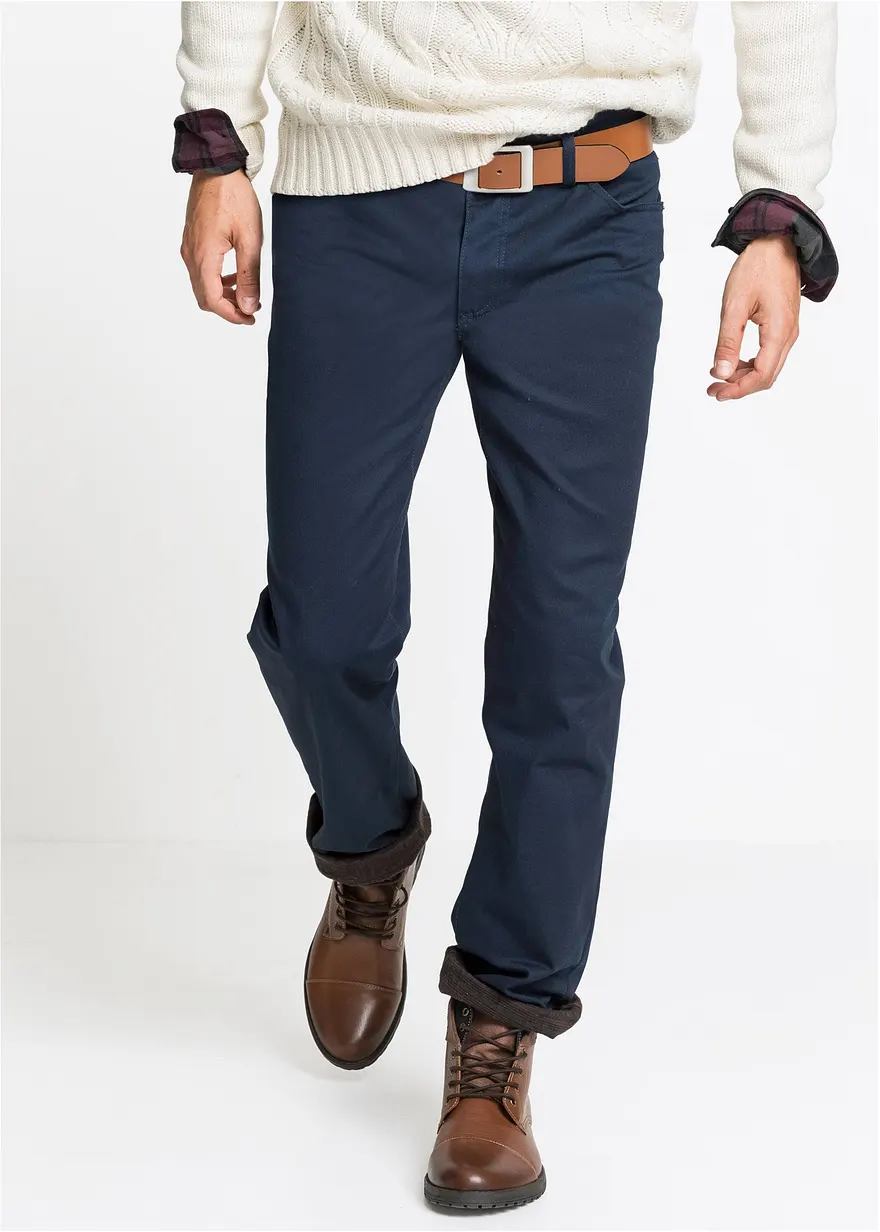 Regular Fit Stretch-Thermohose, Straight