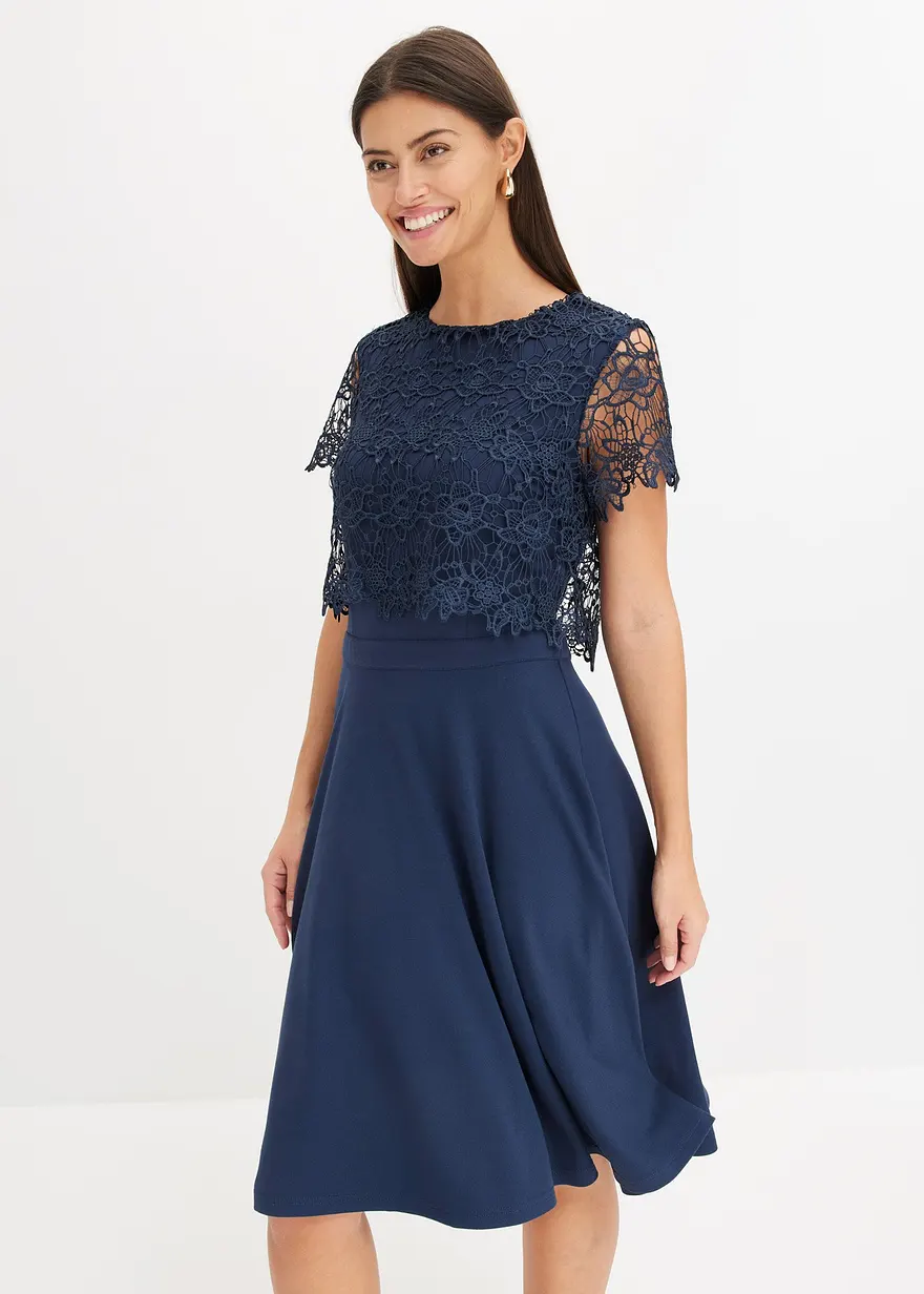 Midikleid mit Spitze