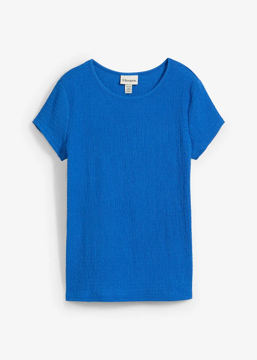 T-Shirt aus strukturiertem Crêpe