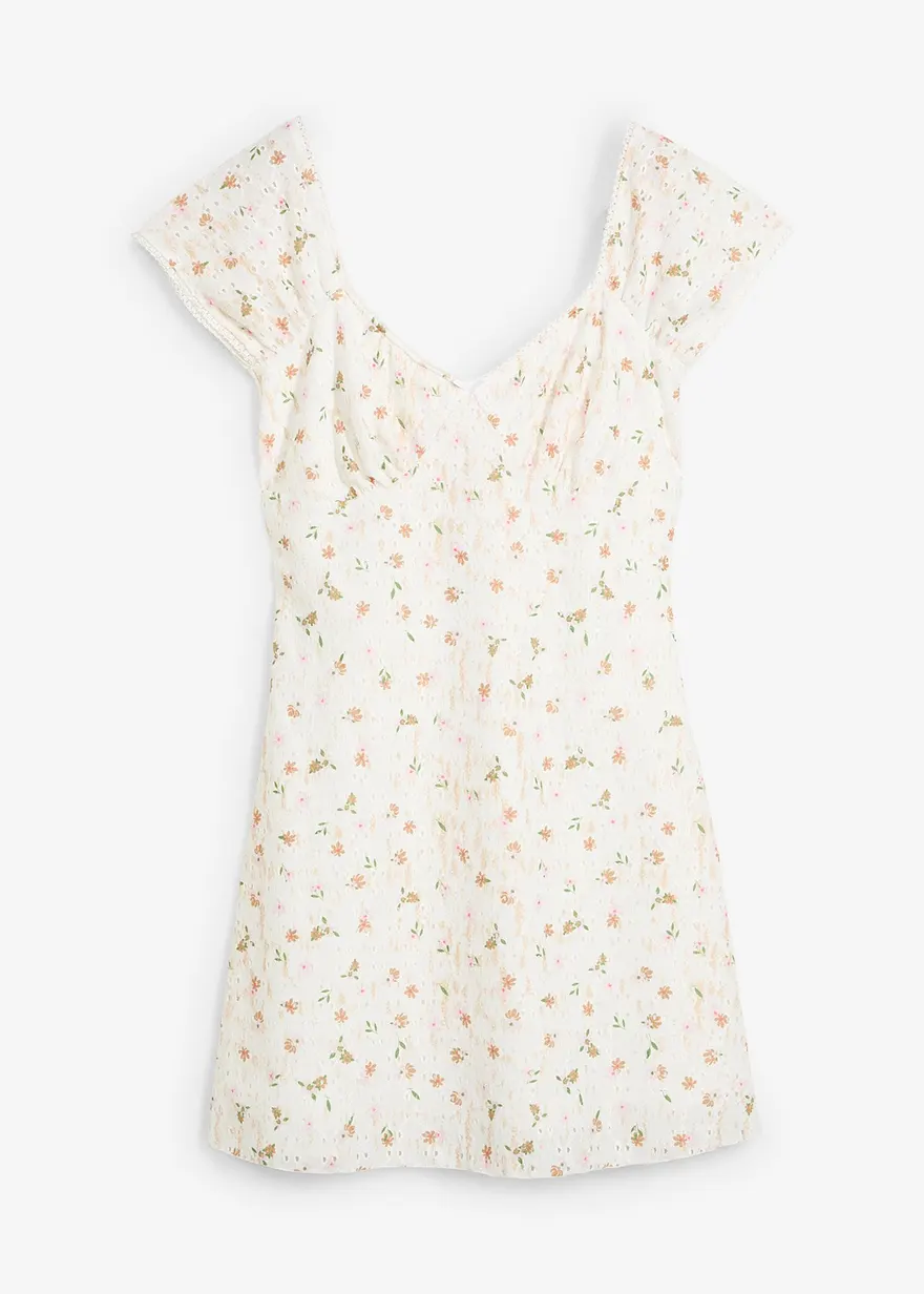 Spitzenkleid mit Blumenprint