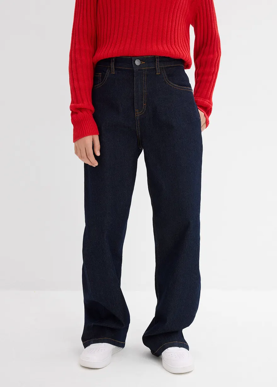 Wide-Leg-Jeans Mid Waist