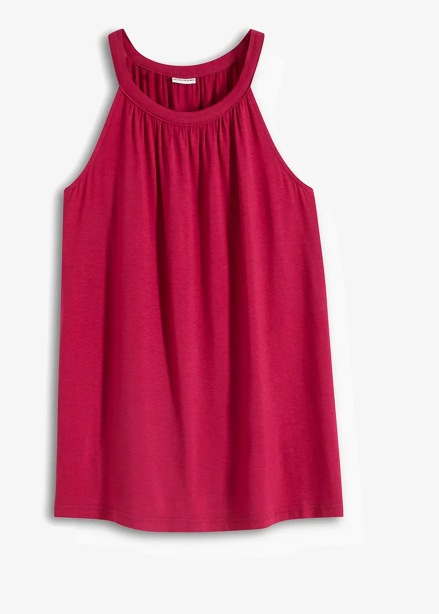 Top mit Raffung