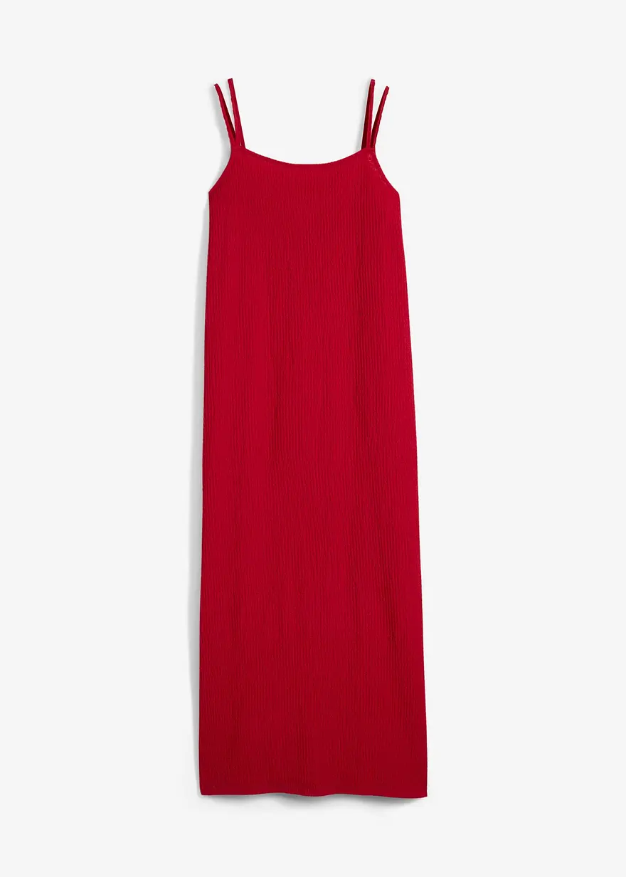 Verstellbares Trägerkleid aus elastischem Crêpe